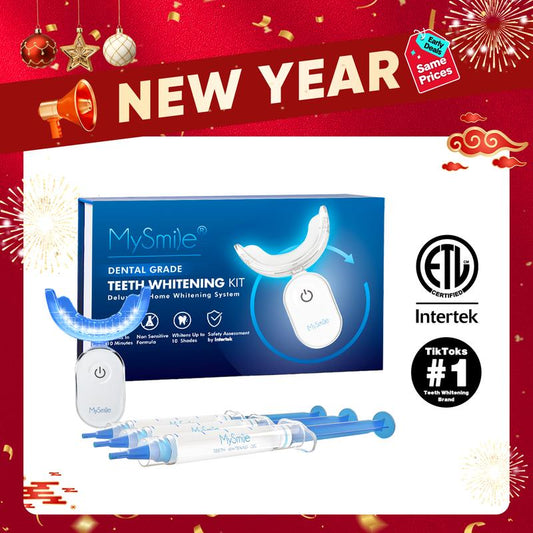 MySmile Pro Dental Grade Teeth Whitening Kit w/ 28x LED Light 3 Carbamide Peroxide Gels 10-Min Fast Whitening Non-Sensitive Formula Buy 1 Get 1 Free